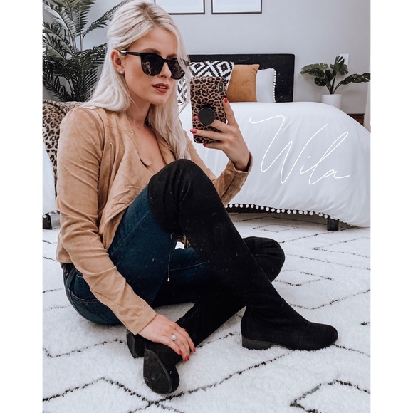 BACK IN STOCK🤩 vegan suede overtheknee boots tall - Picture 3 of 8